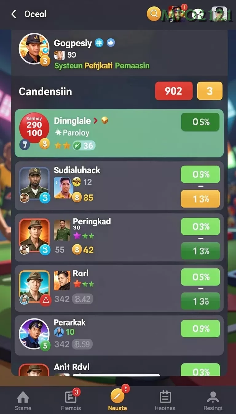Cuplikan layar ZZK — aktivitas